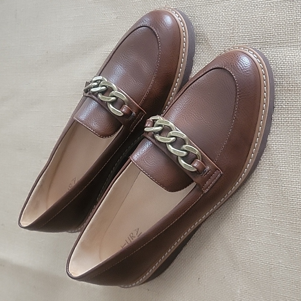 Naturalizer Chestnut Emmal Loafer 11m Vegan Leather